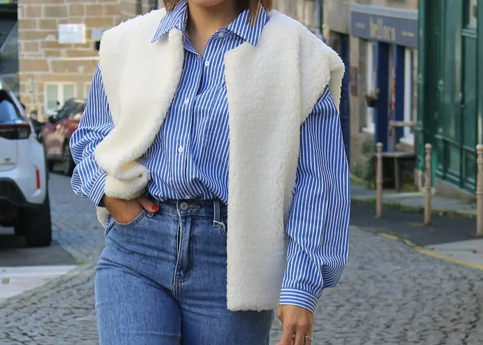 ROBIN- Veste sans manche blanche noden boutique