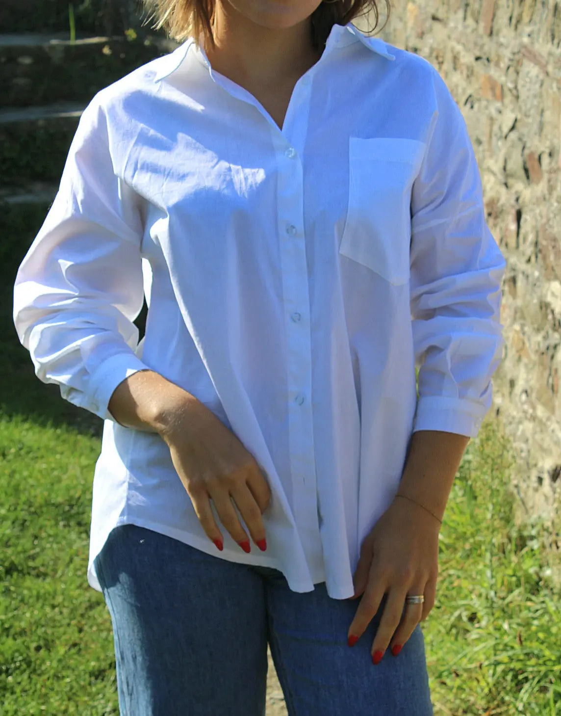 Chemise Elena brodee - Dos ouvert noden boutique