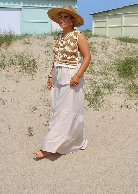 Jupe Longue Nina - BEIGE noden boutique