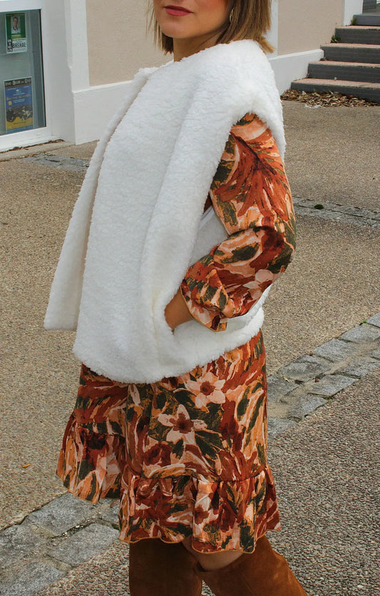 ROBIN- Veste sans manche blanche noden boutique