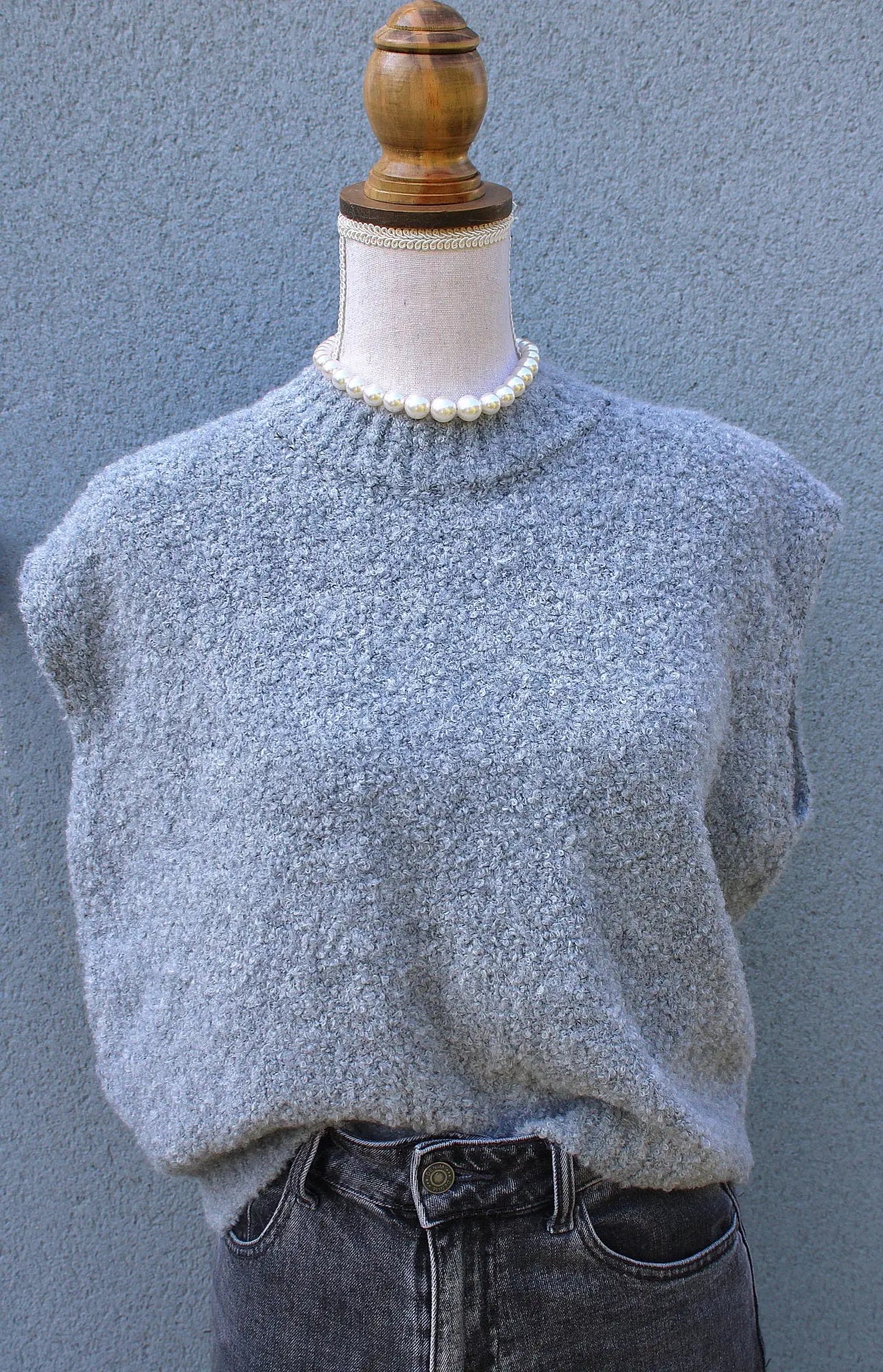 Pull edouard sans manche - Gris noden boutique