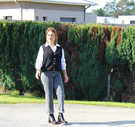 Gilet sans manche - NOAM Noir noden boutique