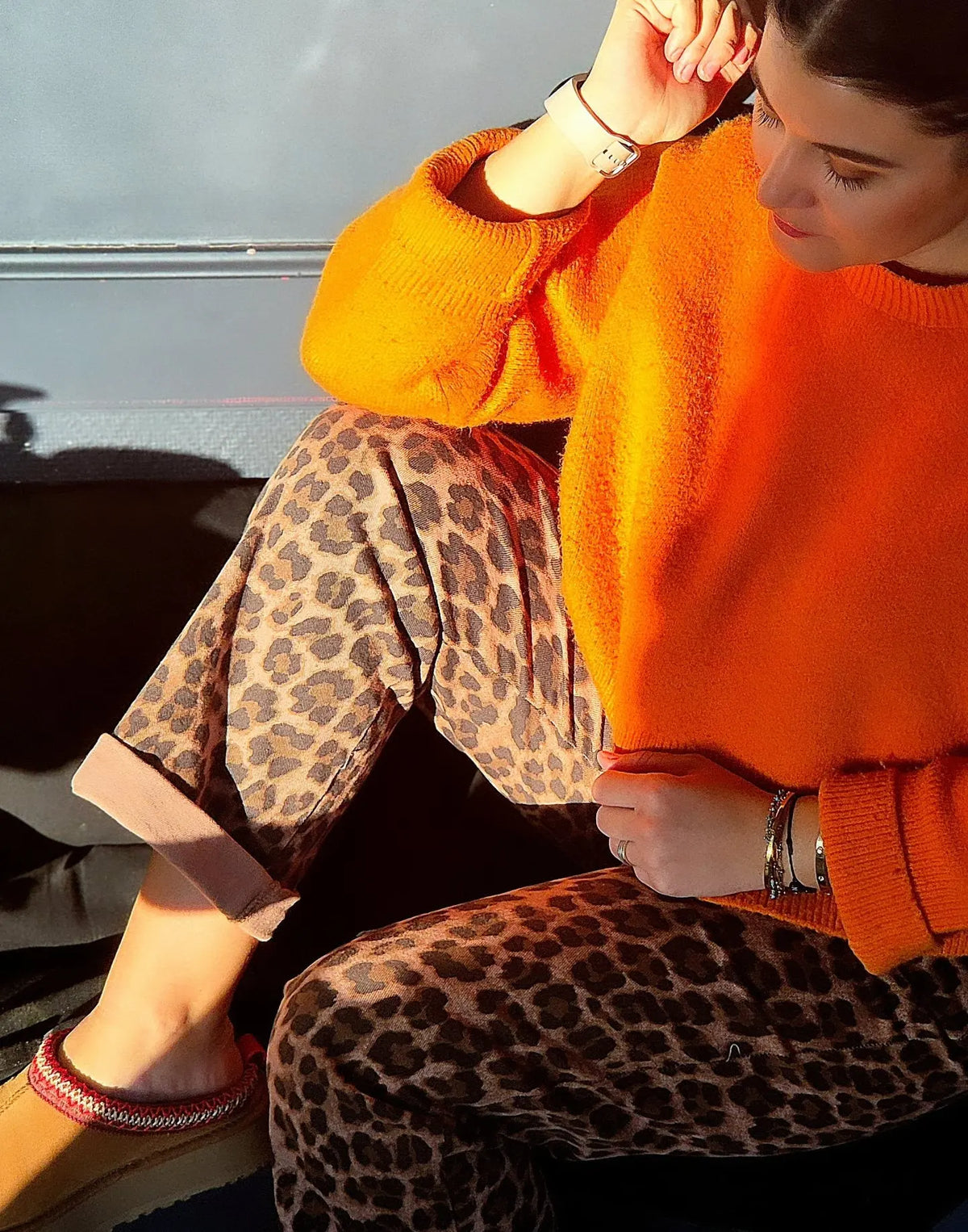 Jean EDEN Leopard coupe droite noden boutique