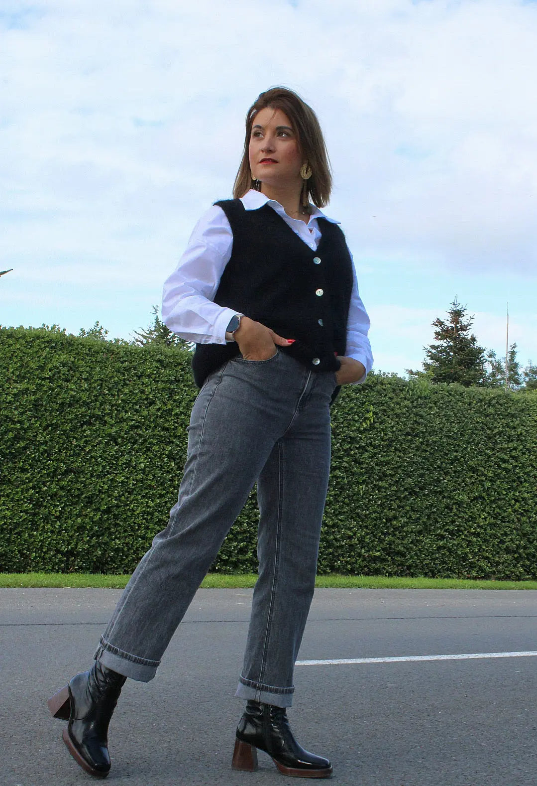 Gilet sans manche - NOAM Noir noden boutique