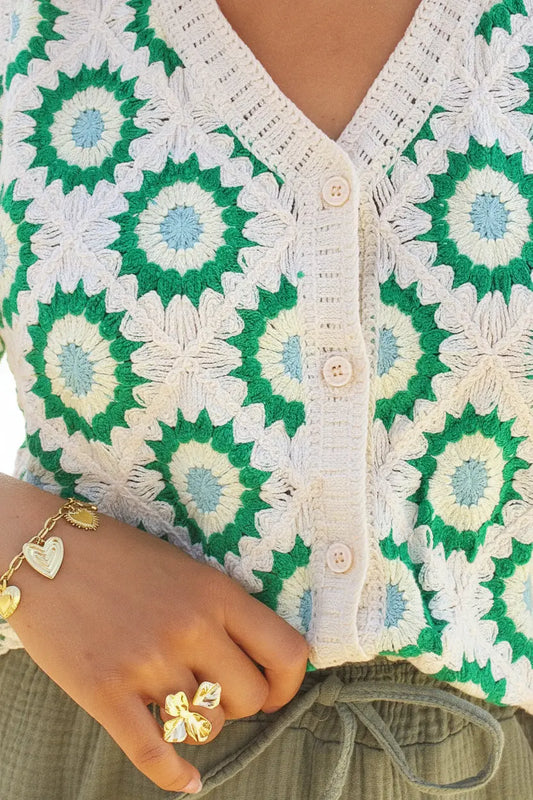 Haut trop Livia vert noden boutique