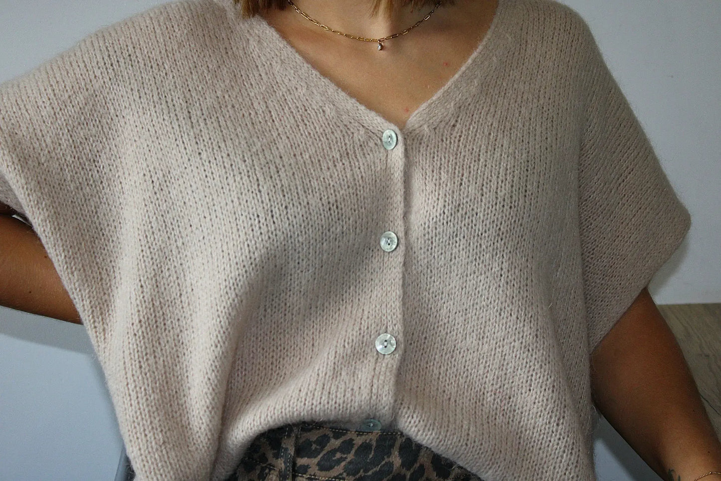 Gilet Clara - beige chaud noden boutique