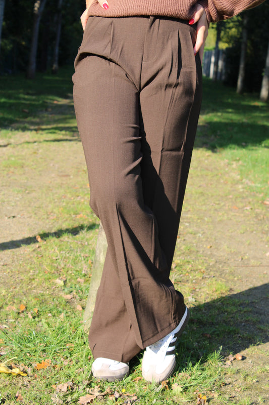 Pantalon Tony - coupe tailleur Marron noden boutique