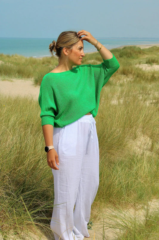 Pull Jade vert - fraîcheur éclatant noden boutique