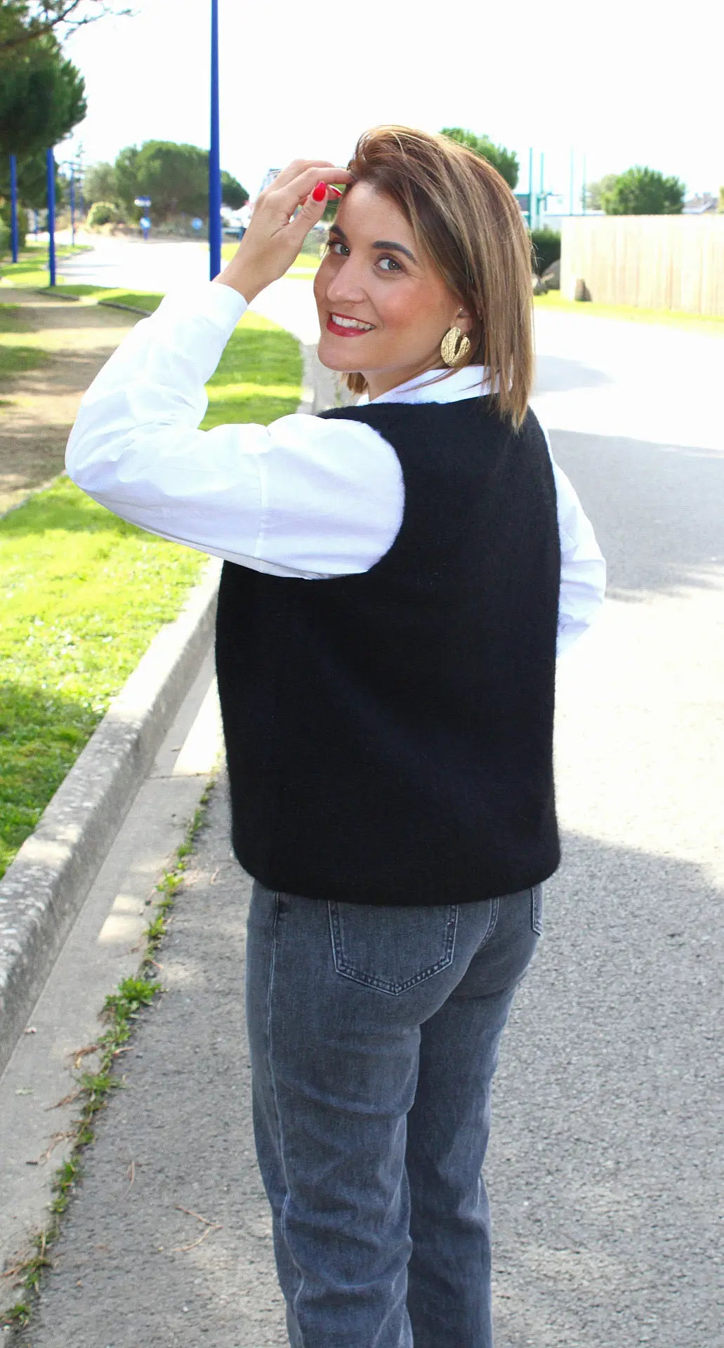 Gilet sans manche - NOAM Noir noden boutique