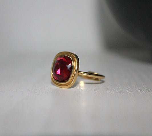 Bague Ruby Perle Rouge noden boutique