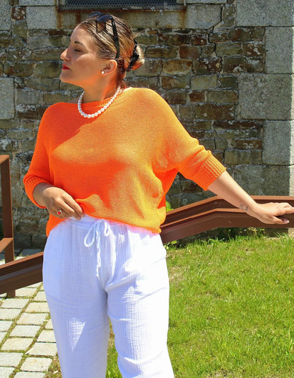 Pull Jade Orange - Eclat solaire noden boutique