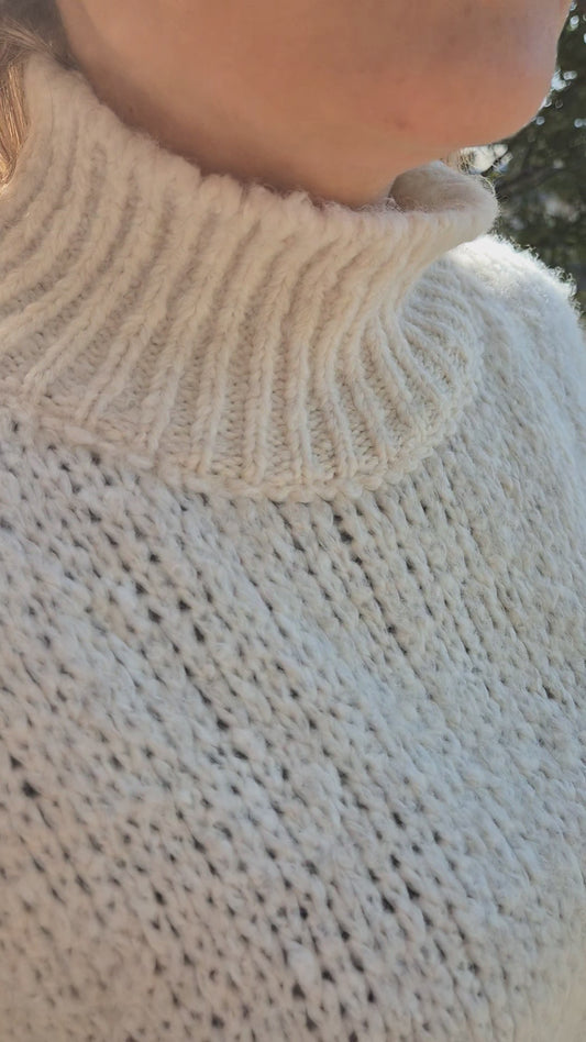 Pull Romy blanc – Coupe oversize