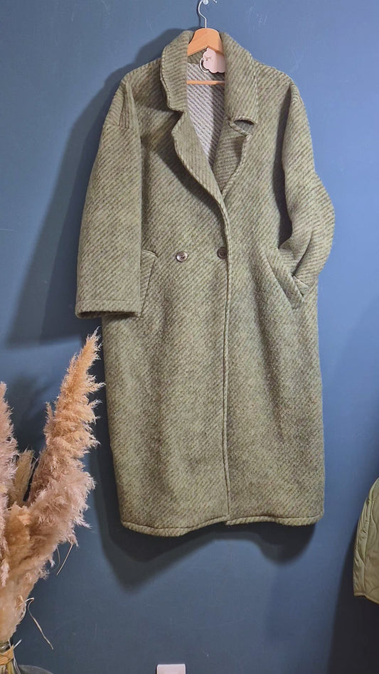 Ethan kaki clair - manteau laine