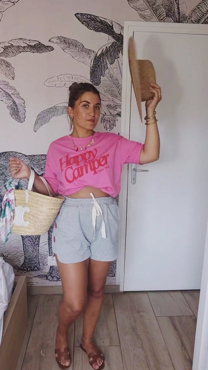 Short Candice : le short gris à coquillages brodés pour un été tout en douceur
