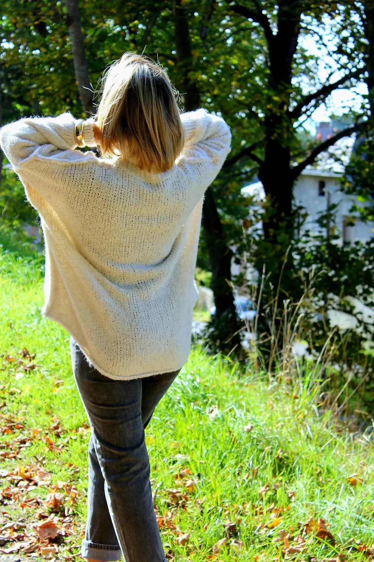 Pull Romy blanc – Coupe oversize, taille unique noden boutique