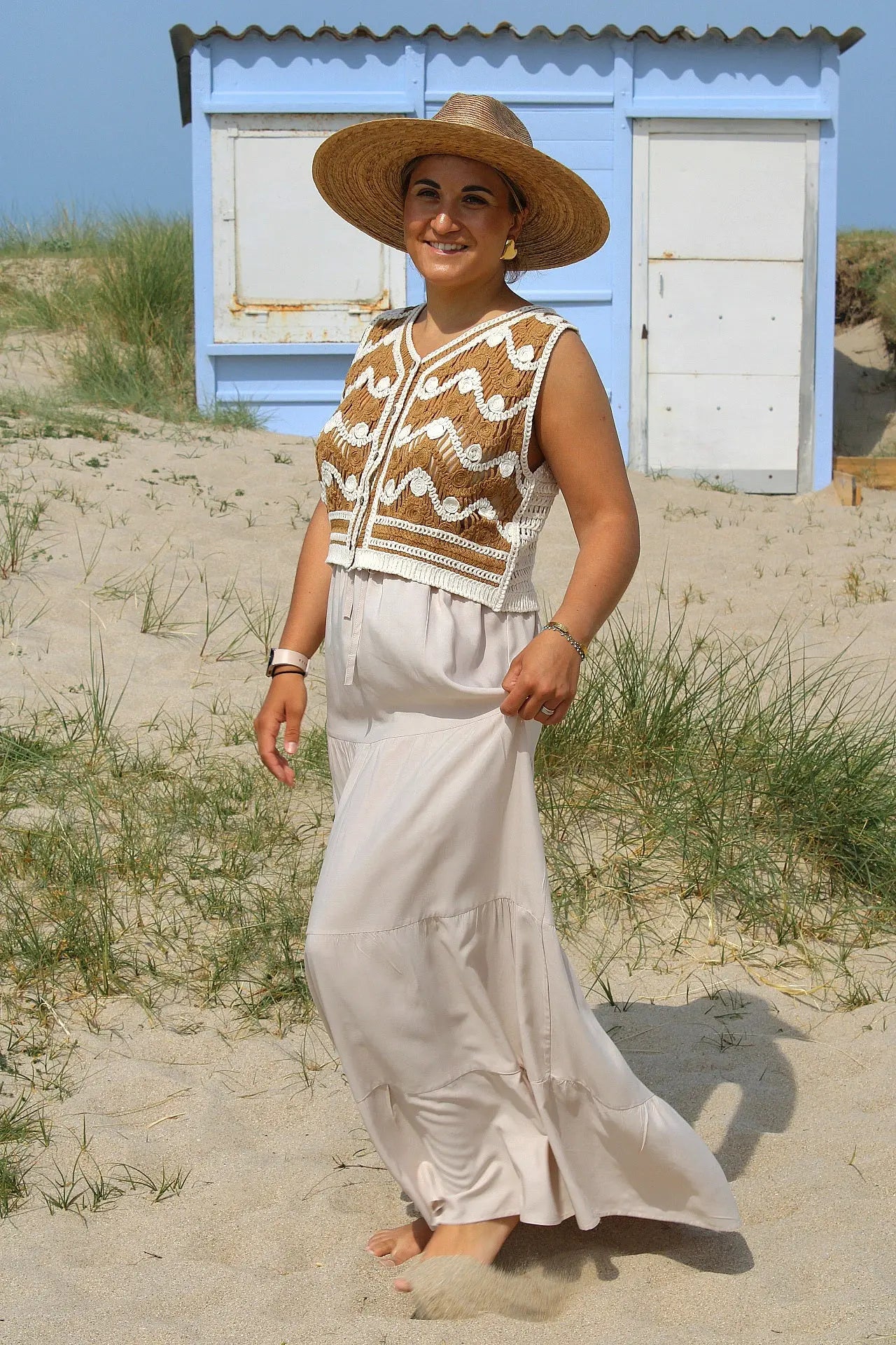 Jupe Longue Nina - BEIGE noden boutique