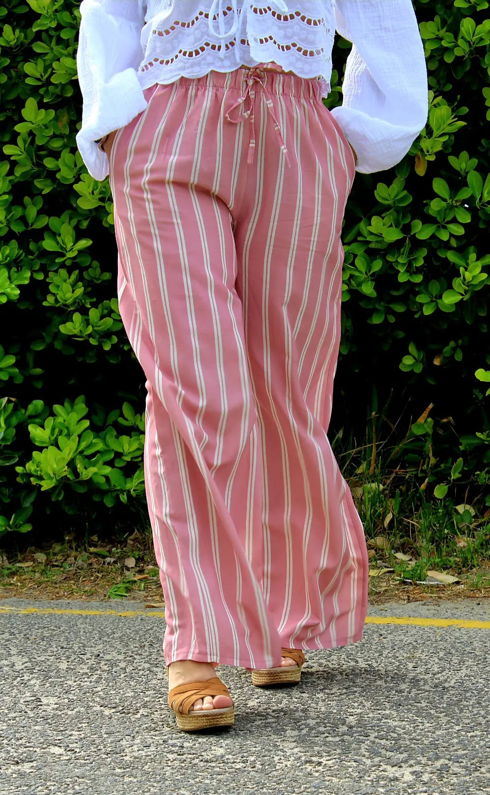 Pantalon Lou rose – Coupe fluide, taille unique noden boutique