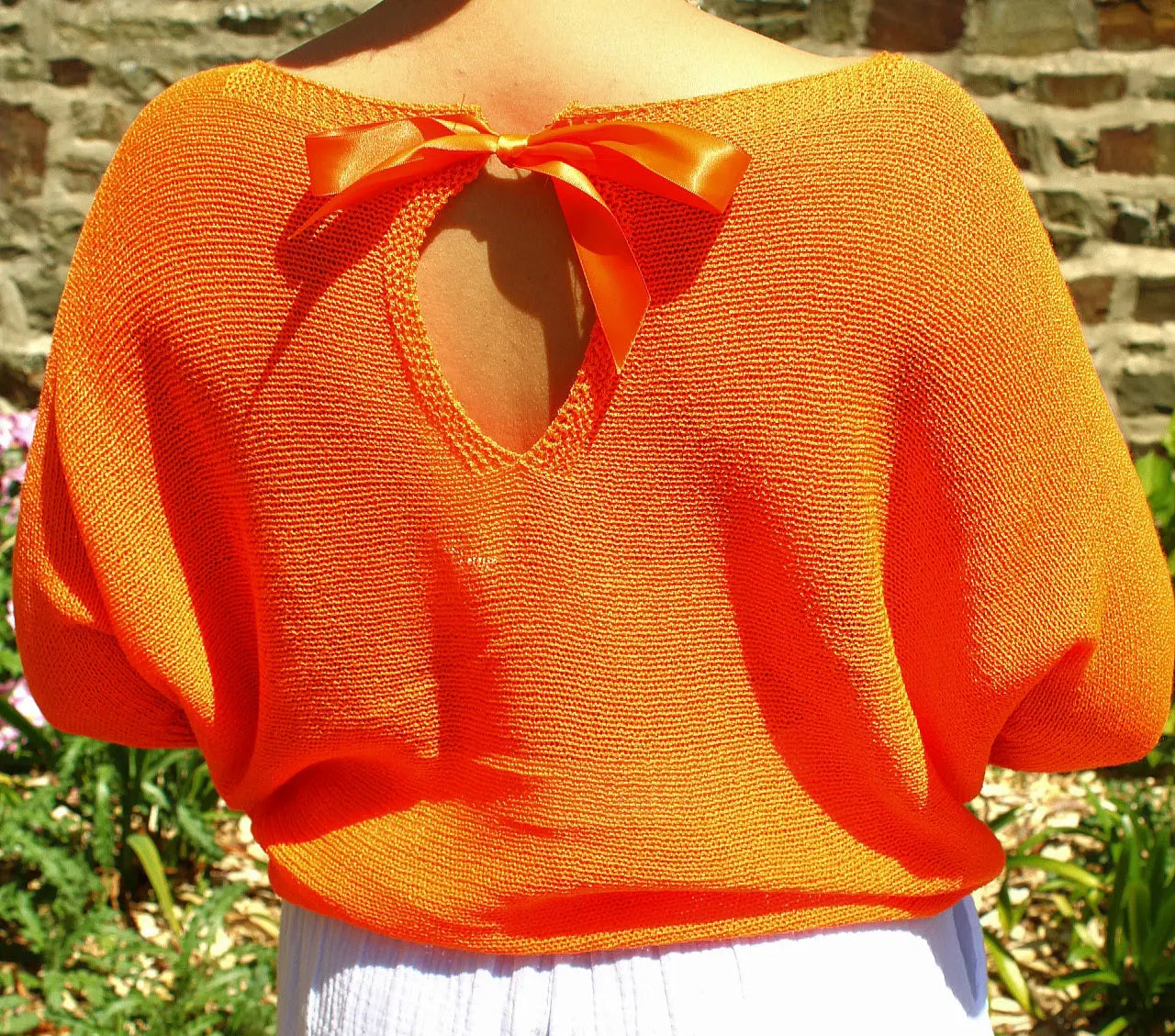 Pull jade Orange - Eclat solaire noden boutique