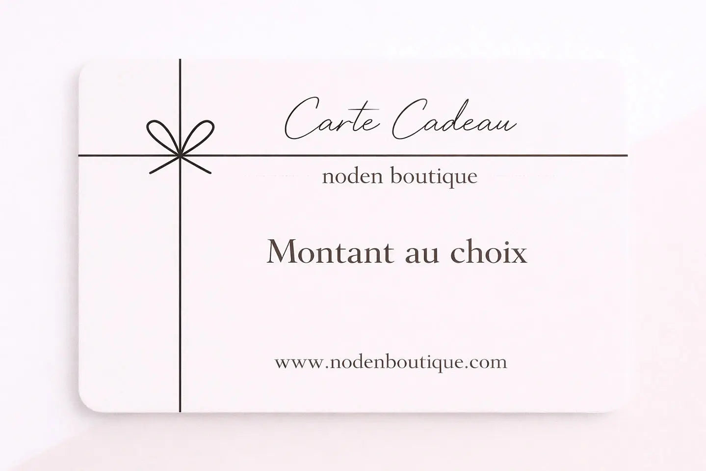 Carte cadeaux digitale noden boutique
