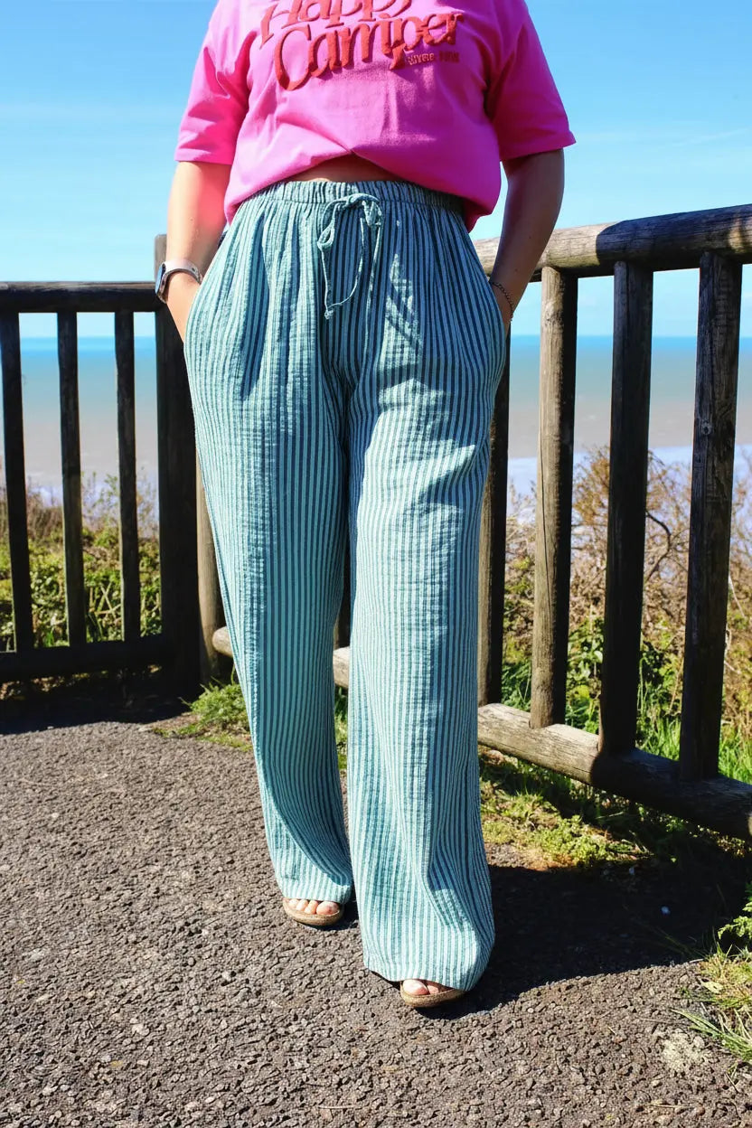 Pantalon Rio fluide rayures taille unique noden boutique