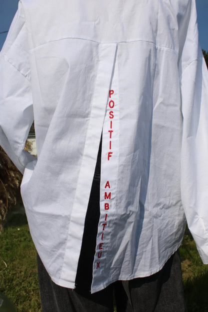 Chemise Elena brodee - Dos ouvert noden boutique