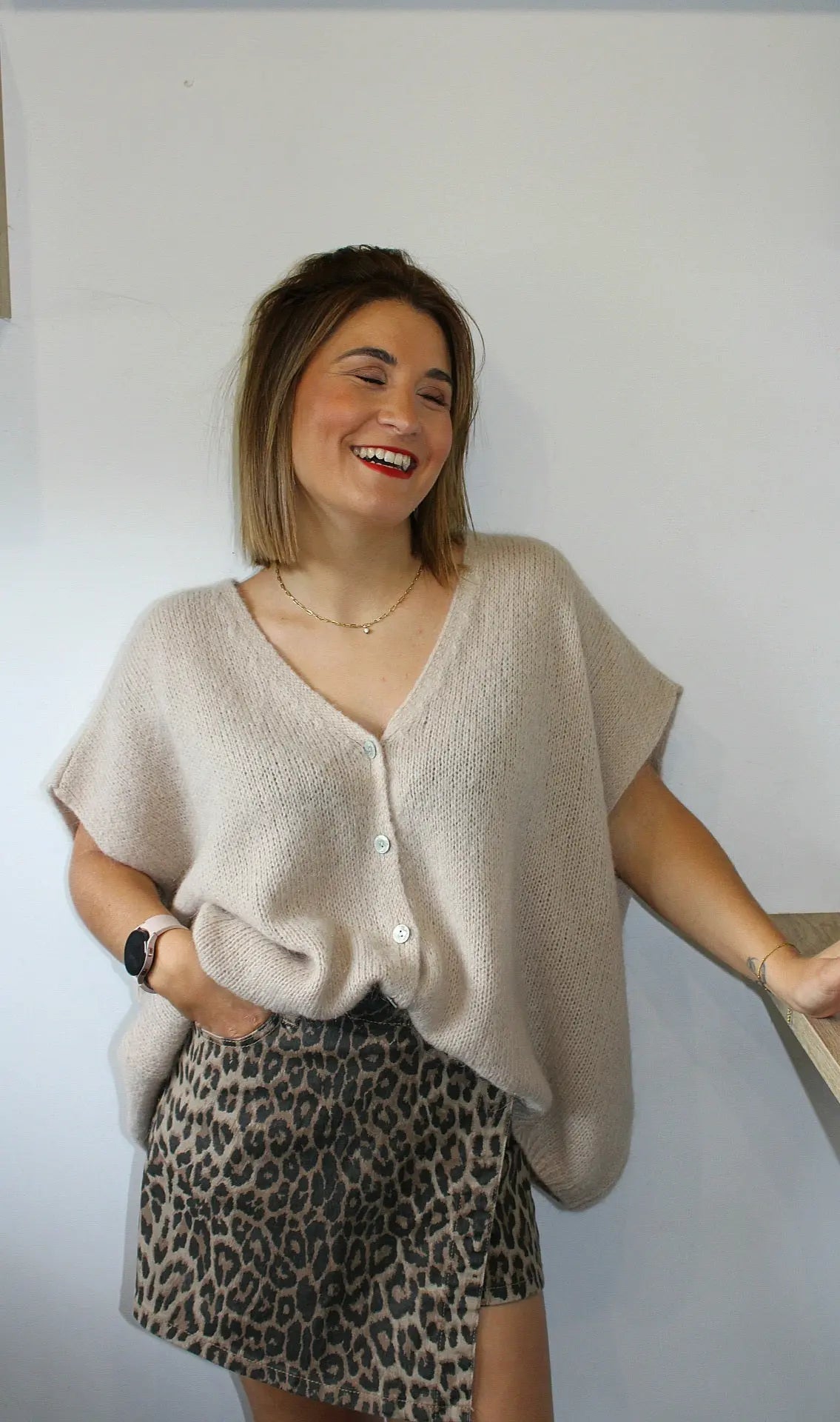 Gilet Clara - beige chaud noden boutique