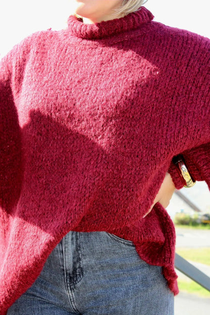 Pull Romy Bordeaux coupe Oversize noden boutique