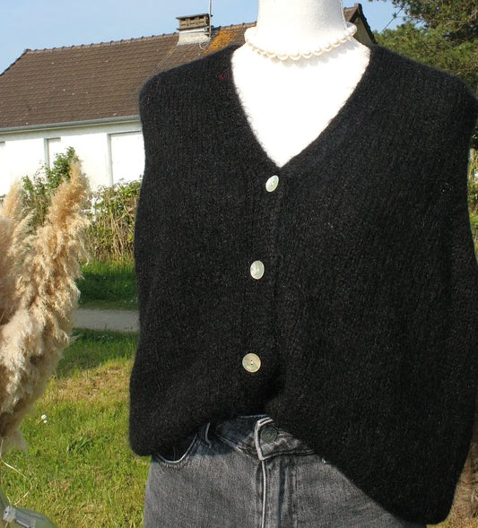 Gilet sans manche - NOAM Noir noden boutique
