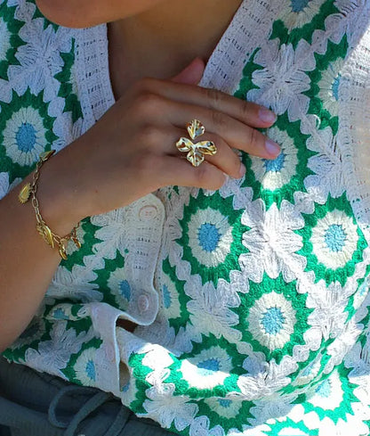 Bague a feuille noden boutique
