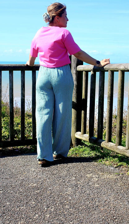 Pantalon Rio fluide rayures taille unique noden boutique