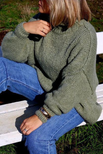 Pull Romy vert coupe oversize taille unique noden boutique