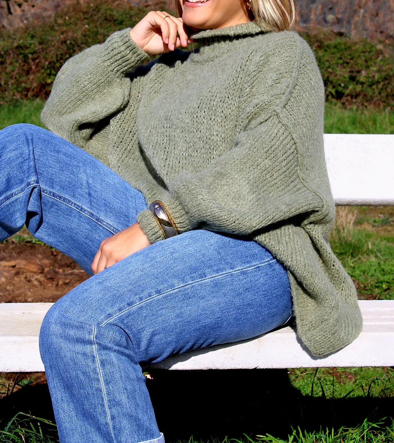 Pull Romy vert coupe oversize taille unique noden boutique