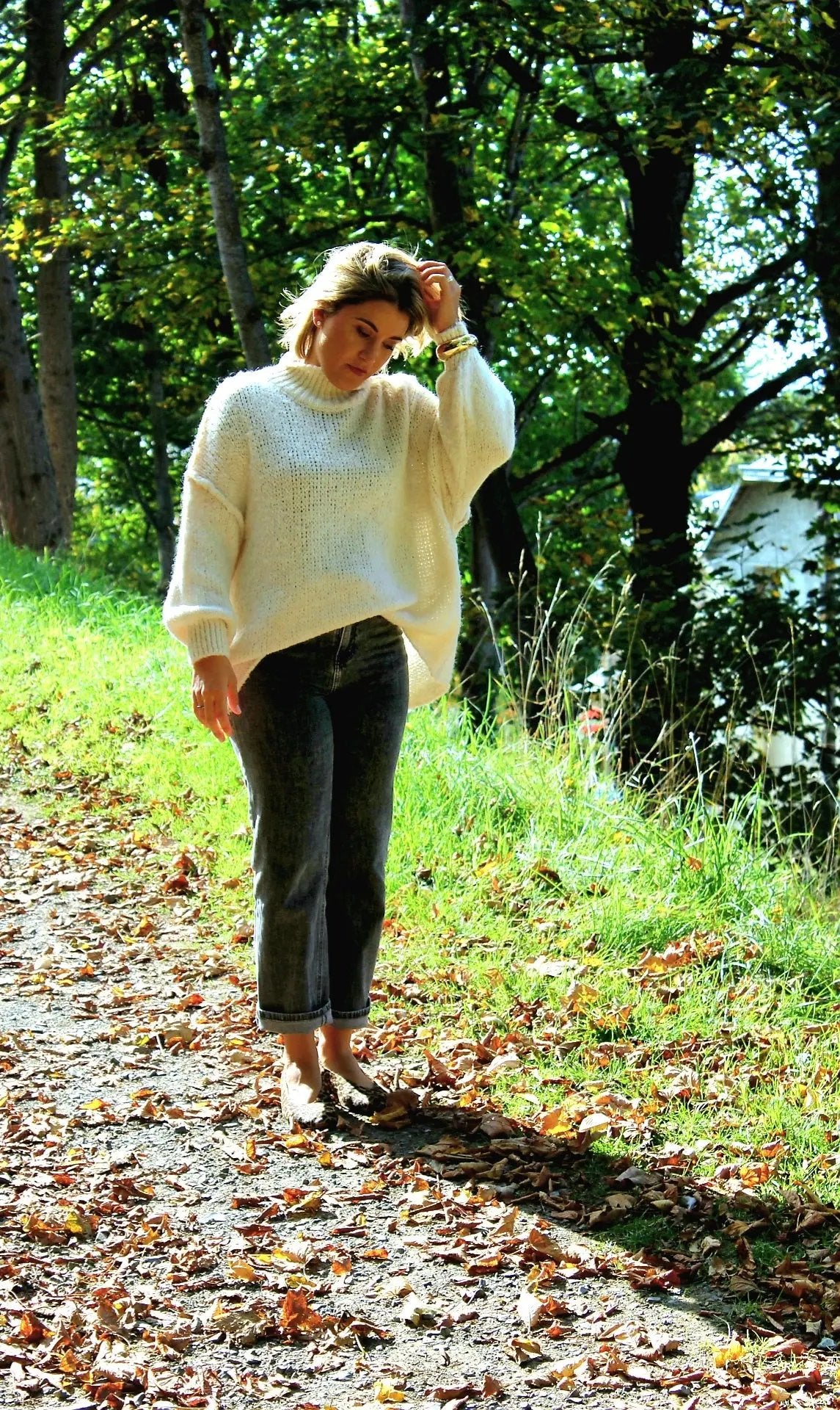 Pull Romy blanc – Coupe oversize, taille unique noden boutique