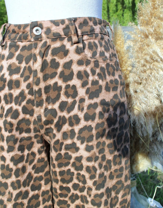 Jean EDEN Leopard coupe droite noden boutique